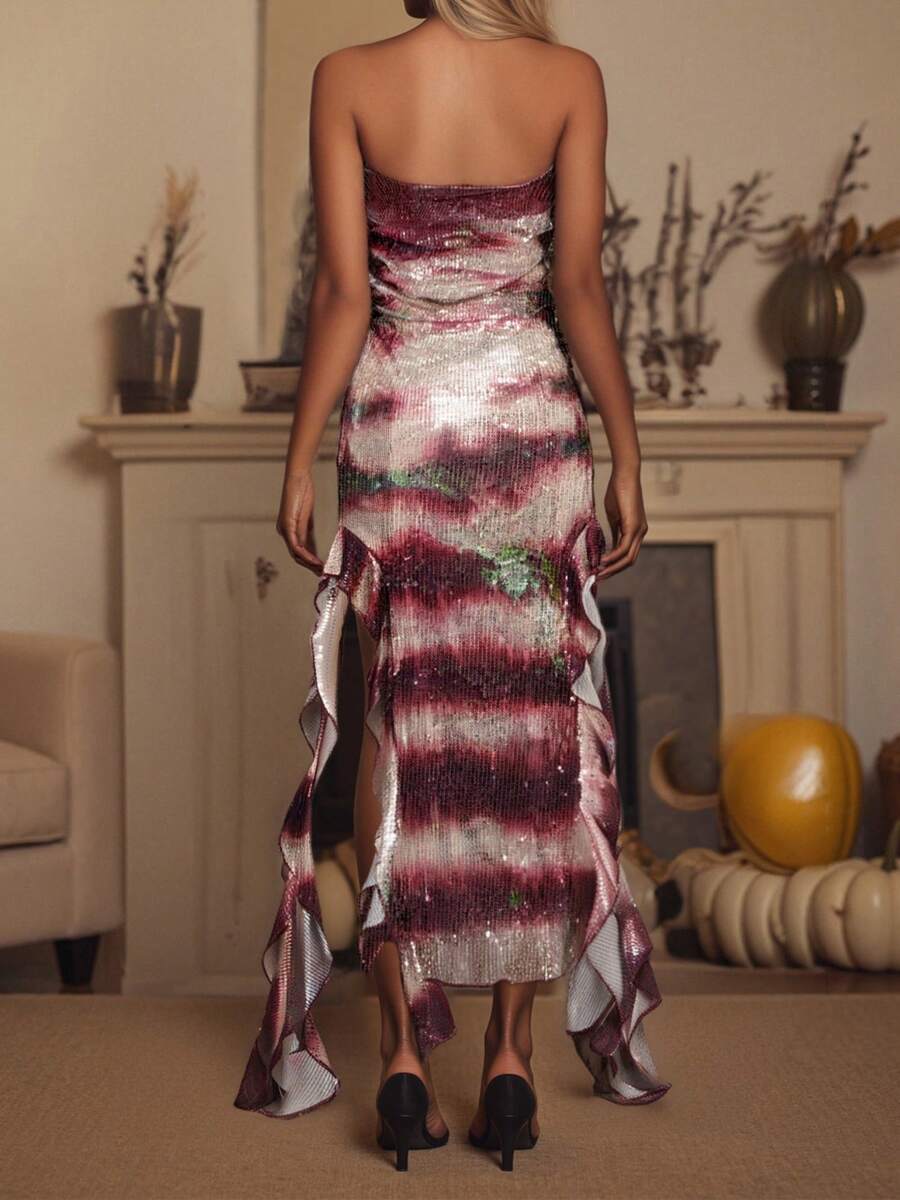 Long Bandeau Dress Off Shoulder