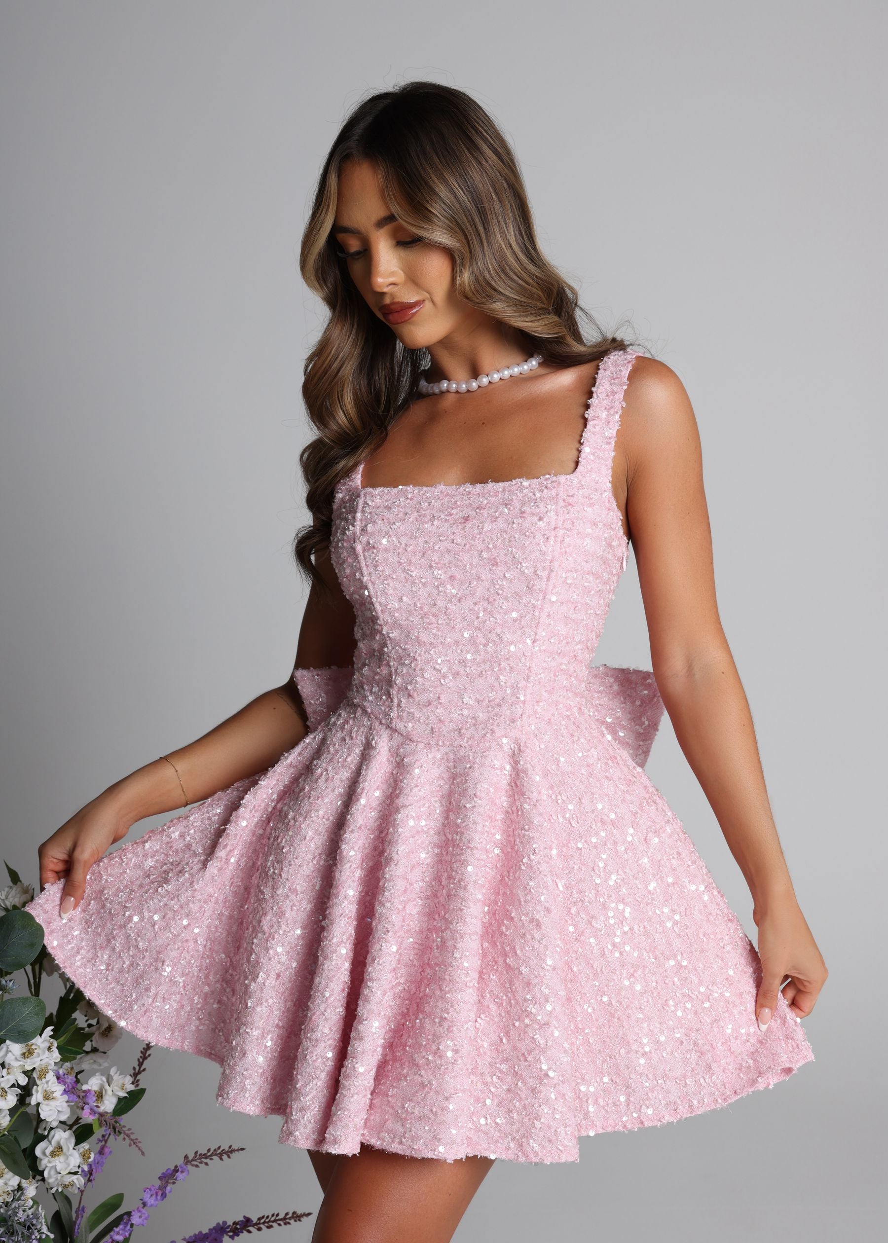 Love Letters Bow Mini Dress