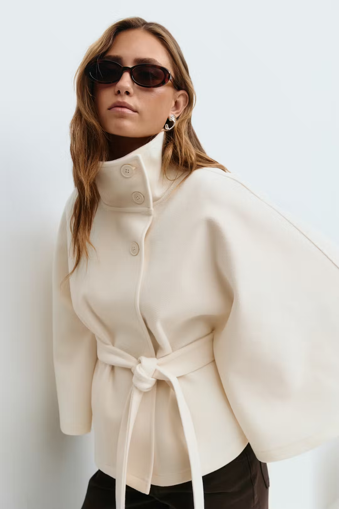 Ariella | Wool Blend Cape Coat