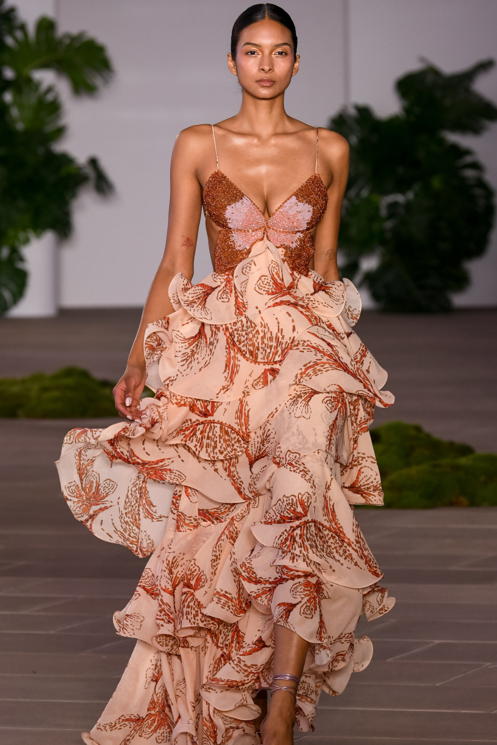Sunset Butterfly Maxi Dress (Runway)